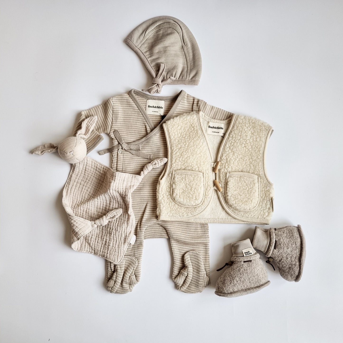 Merino Bamboo Romper | Oat Stripe