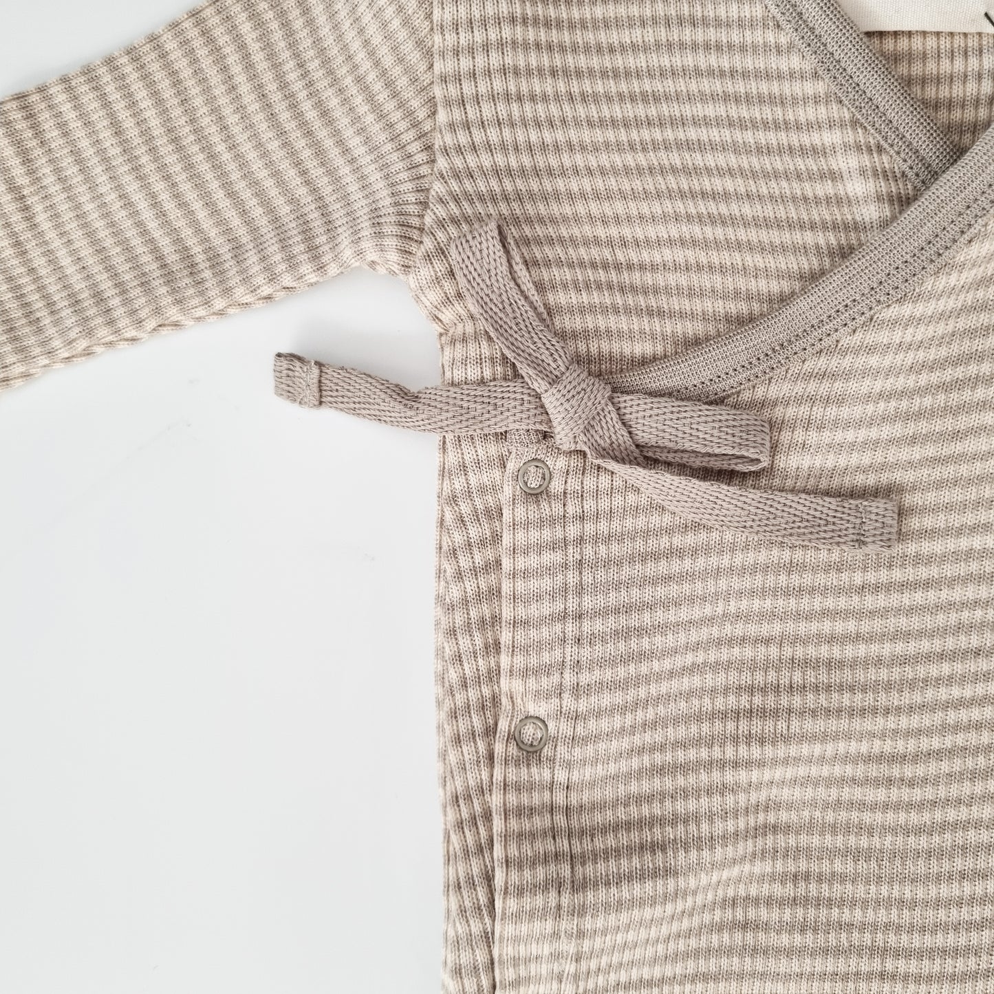 Merino Bamboo Romper | Oat Stripe