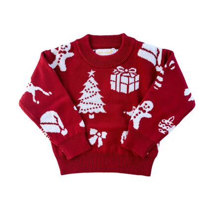 Heirloom Knit Pullover | Christmas Rudolph