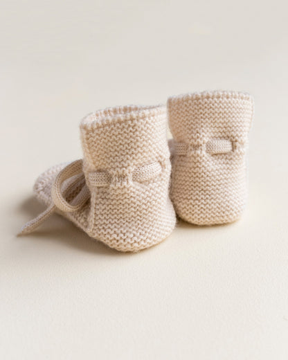 Strickschuhe 'Booties Cream' Merinowool