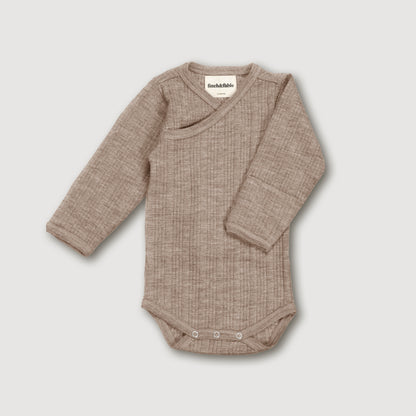 Merinowool Rib Bodysuit | Sand