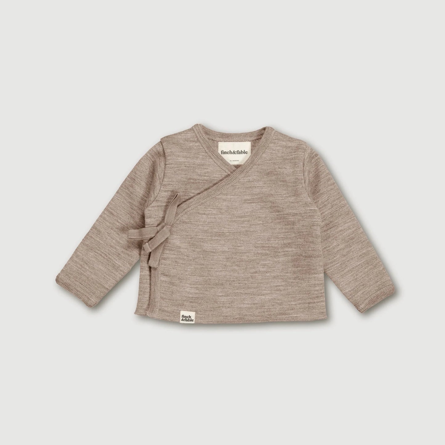 Merinowool Fleece Wickelcardigan | Sand