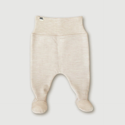 Merinowool Fleece Footed Pants | Oat