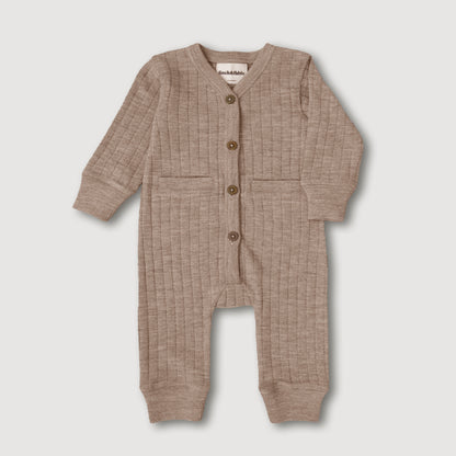 Merinowool Rib Playsuit | Sand