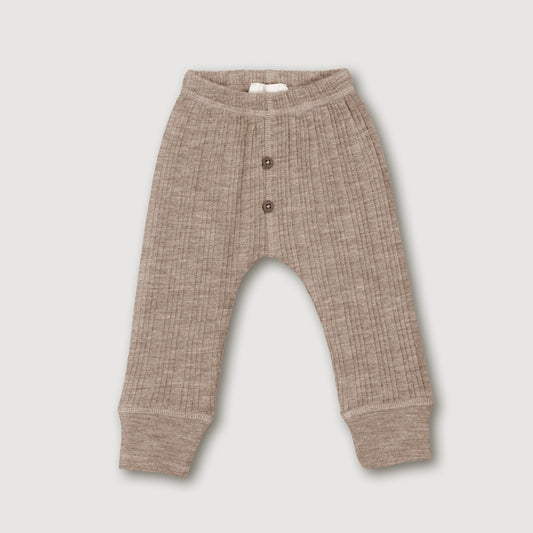 Merinowool Rib Leggings | Sand