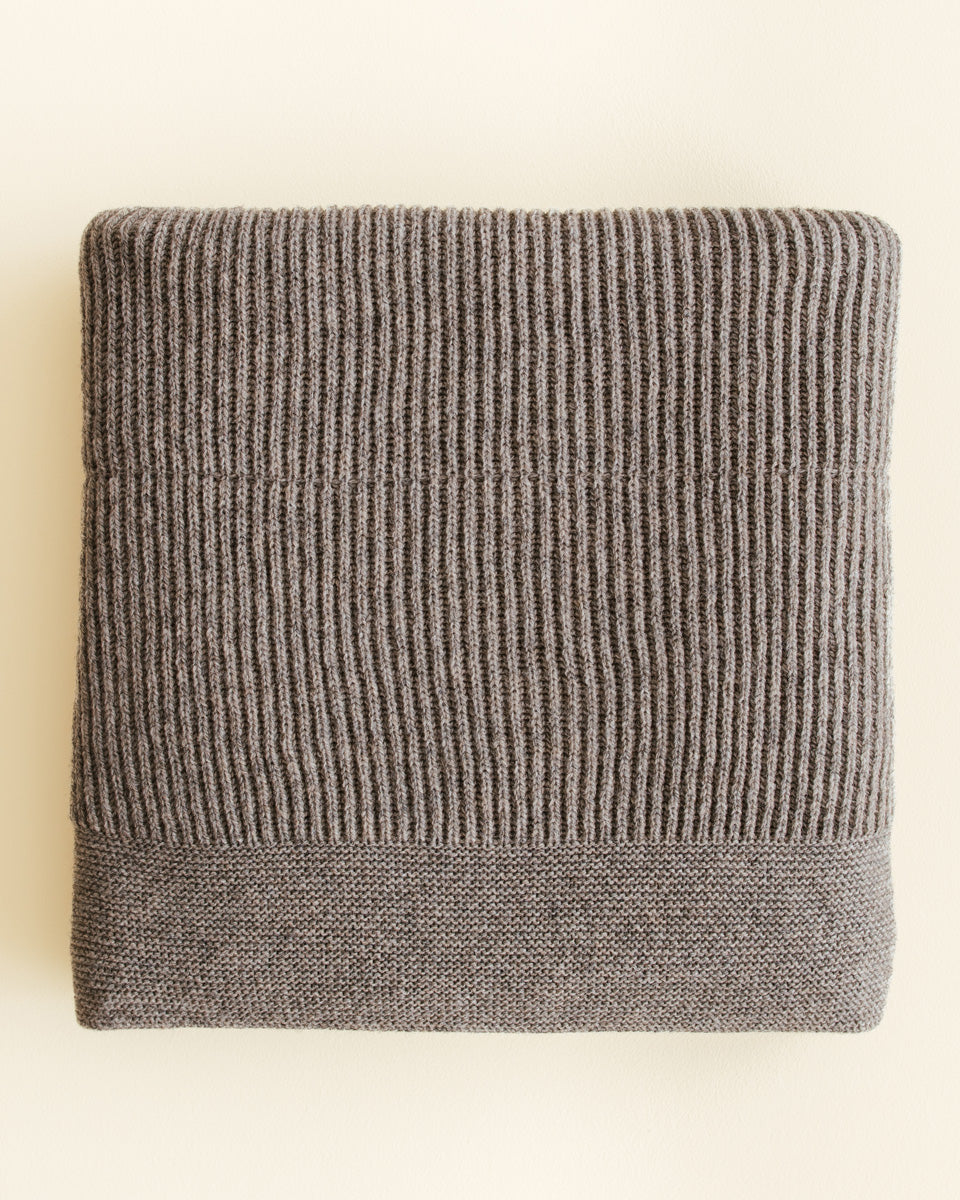 Merinowool Blanket 'Gaston' | Stone